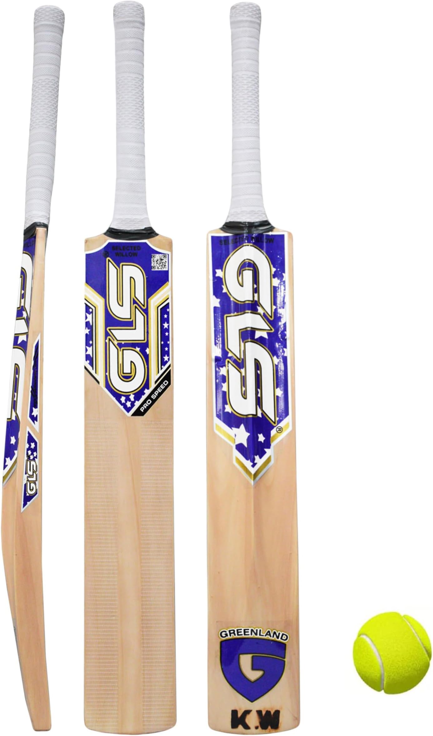 GLS Blaze Edition Full Size Kashmir Willow Cricket BAT with Cover and Tennis Ball
