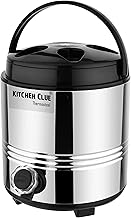 KITCHEN CLUE Stainless Steel PUF Insulated Double Walled Hot Tea/Coffee/Water Dispenser for Office in Winter Season I 5 Liters of Standard Size I Easy to Carry Handle (5 Liters)
