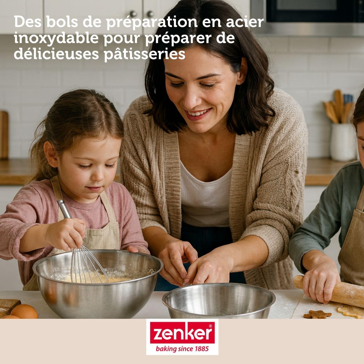 Zenker Set pâtisserie moule à quiche 28 cm avec bol, doseur et spatule