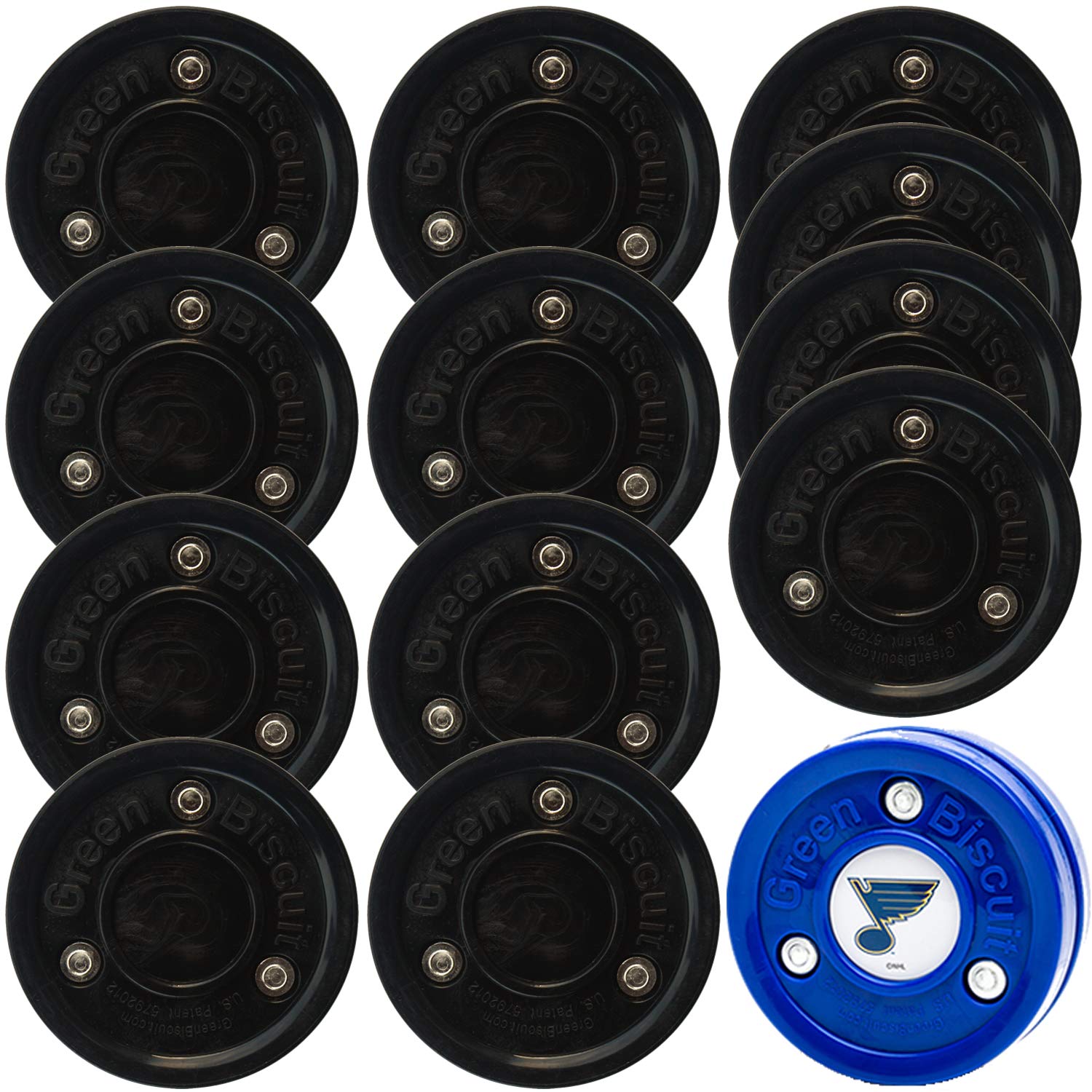 Green Biscuit Black 12 Pack Passers- Get NHL Puck/GB Sticker