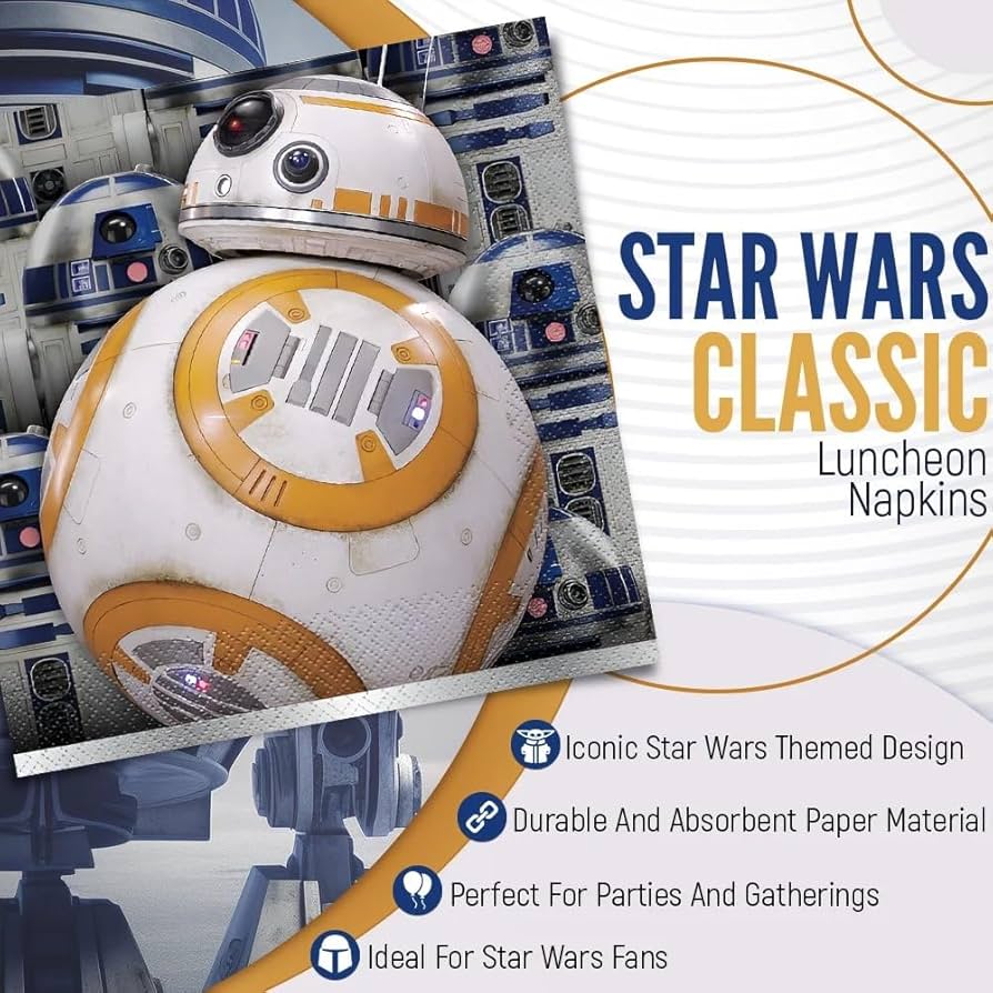 Amazon.com: Multicolor Star Wars Classic Luncheon Napkins (16