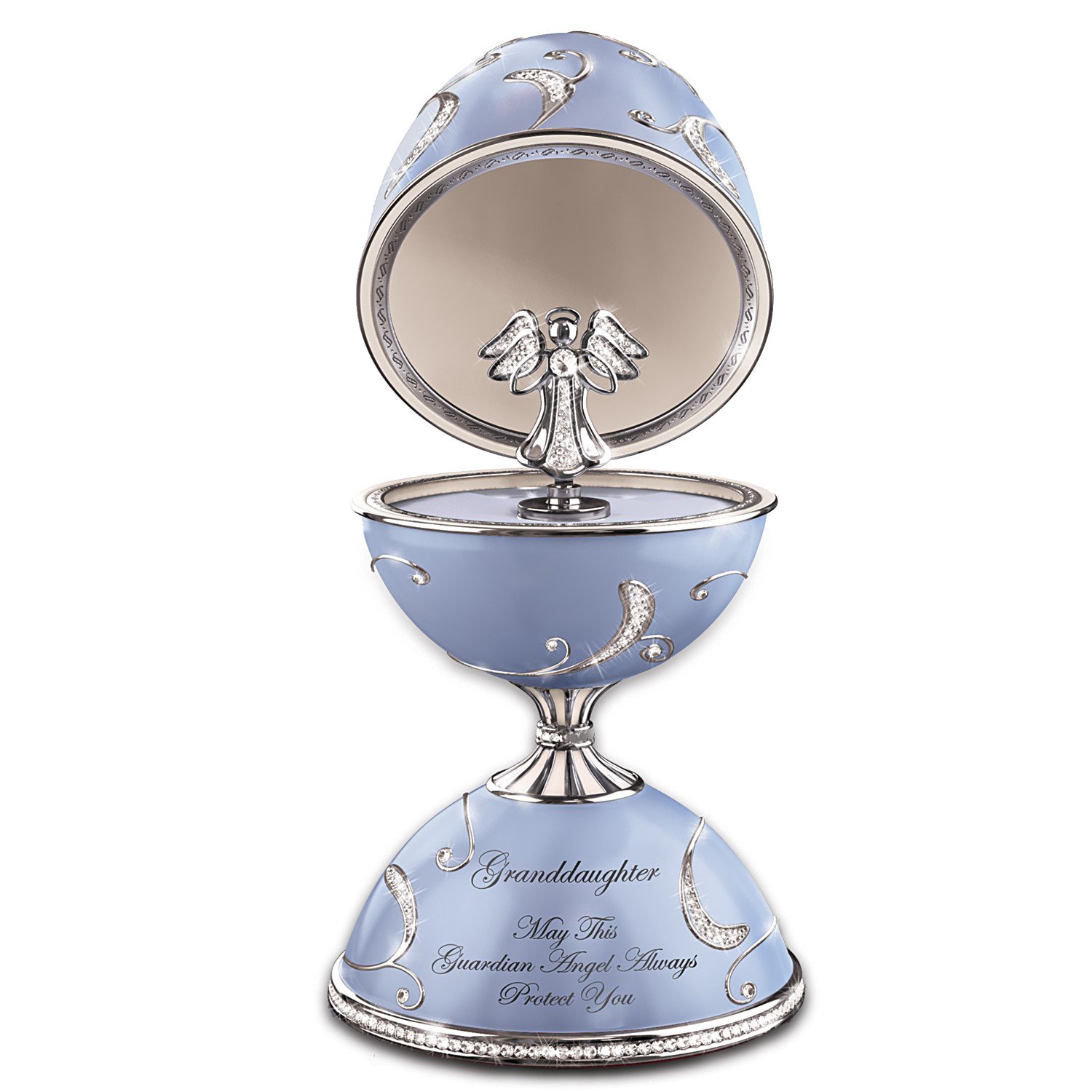 Buy Love And Protection Guardian Angel EggShaped Music Box Gift For Granddaughter Online at