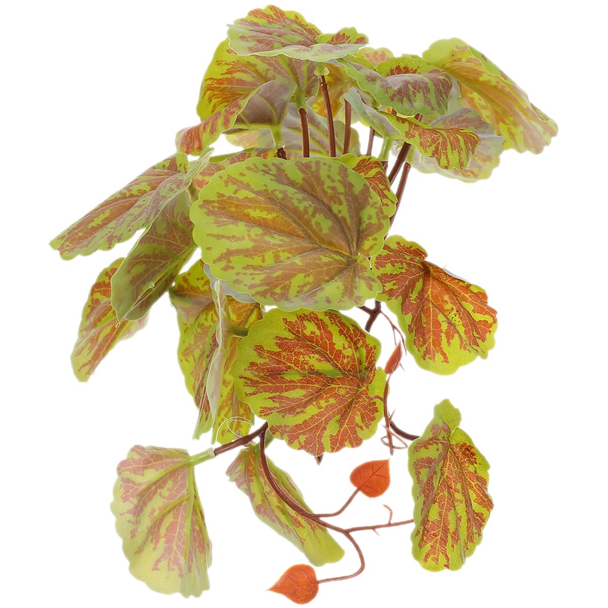 HOUDERCO Hanging Leaf Ornament Artificial Plant Pendant for Reptile Terrarium Decor Flexible Leaves for Reptile Habitats No Maintenance Required Safe Material Lifelike Design