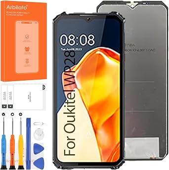 Screen for Oukitel WP28 Screen Replacement for Oukitel WP28 LCD Screen 6.52 Inch Touch Display Digitizer Assembly Repair PartsBlack No Frame