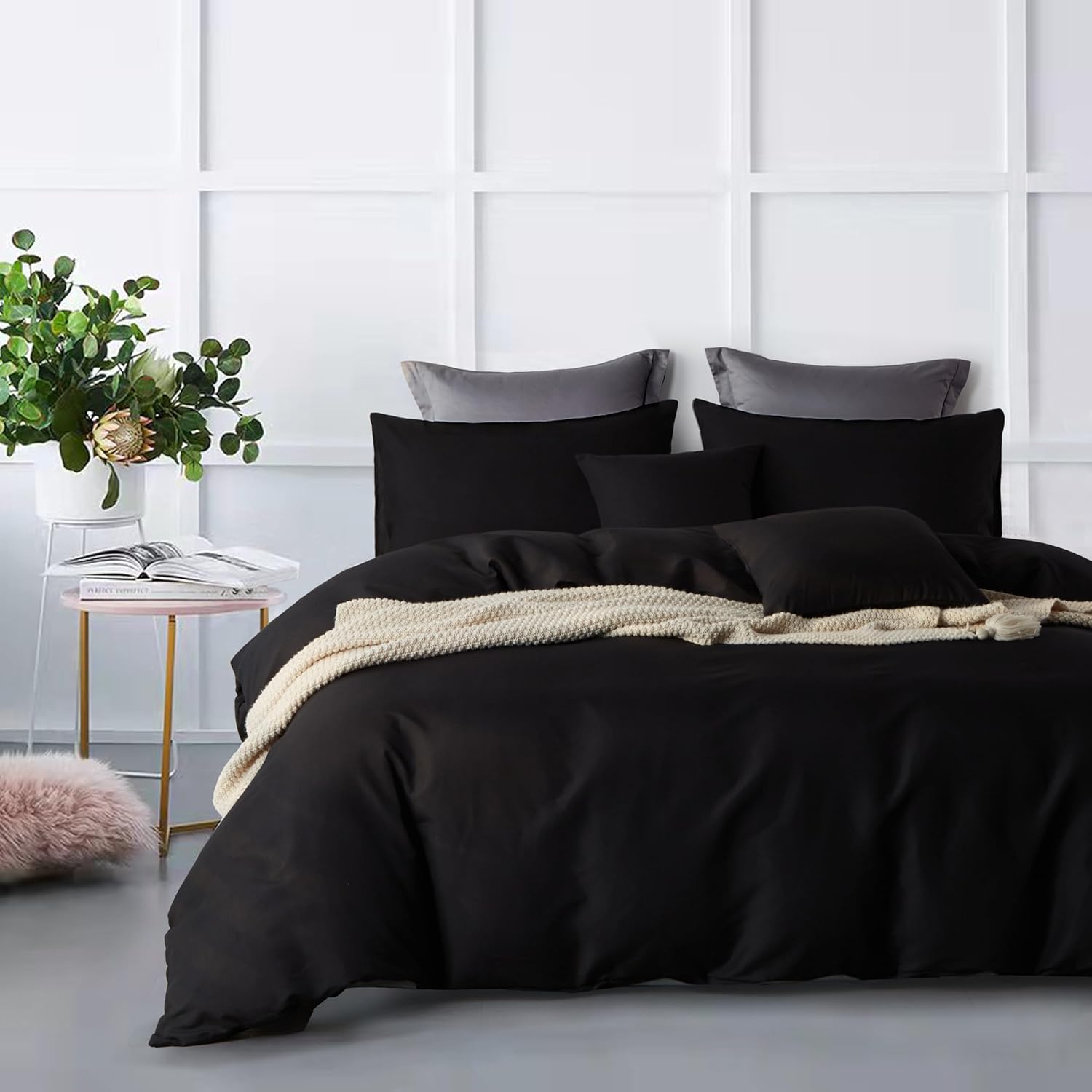 White Duvet Cover Queen Size Bedding 3 Pieces,1 Duvet Cover 68“x86” 2Pillowcases Soft, Cozy and Breathable Duvet Cover Set For All Seasons -Zipper Closure With Four Corner Ties(White, Twin 68”×86”)