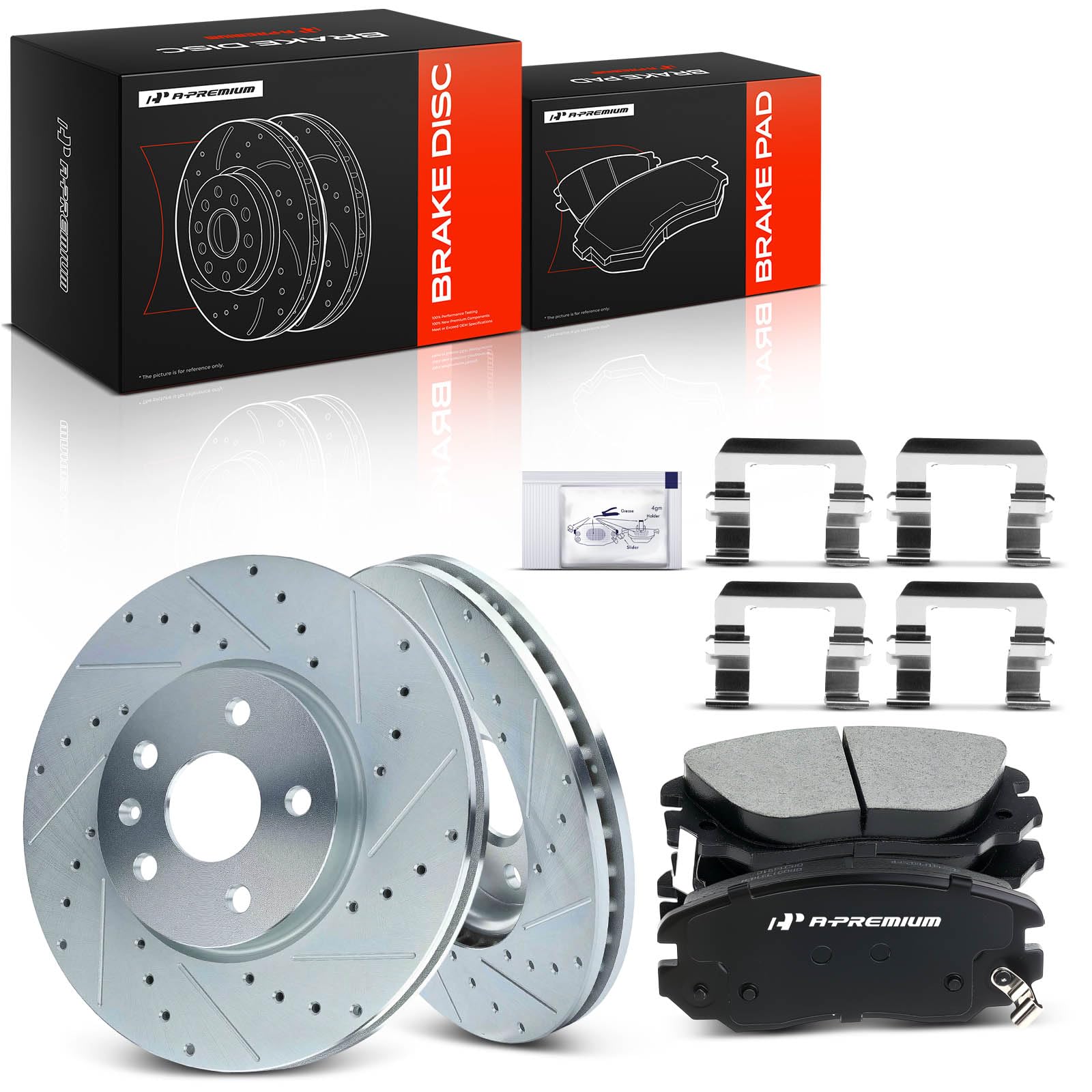 ラビットモア　ブレーキASSY Amazon.com: A-Premium 12.64 inch (321mm) Front Disc Brake Rotors +