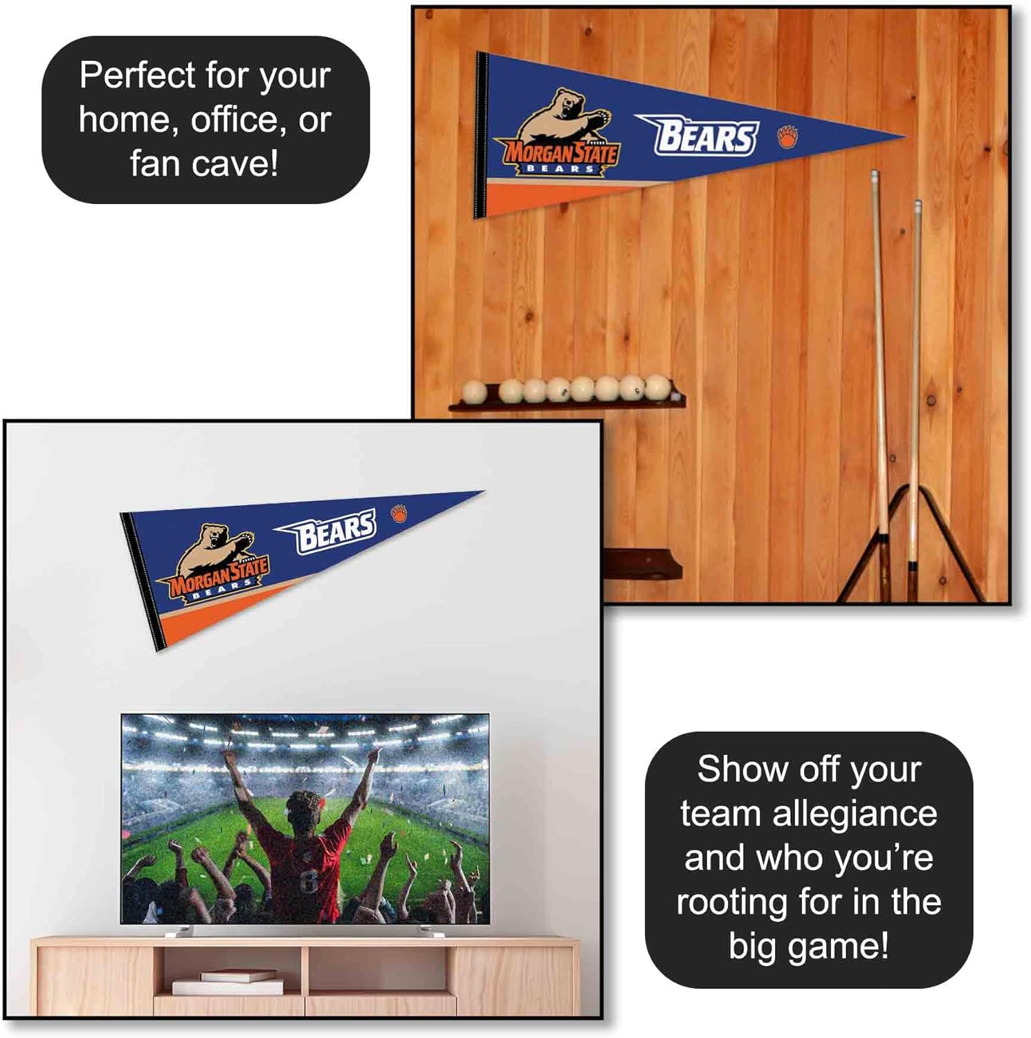 Morgan State Bears Pennant Full Size Felt - Image 3