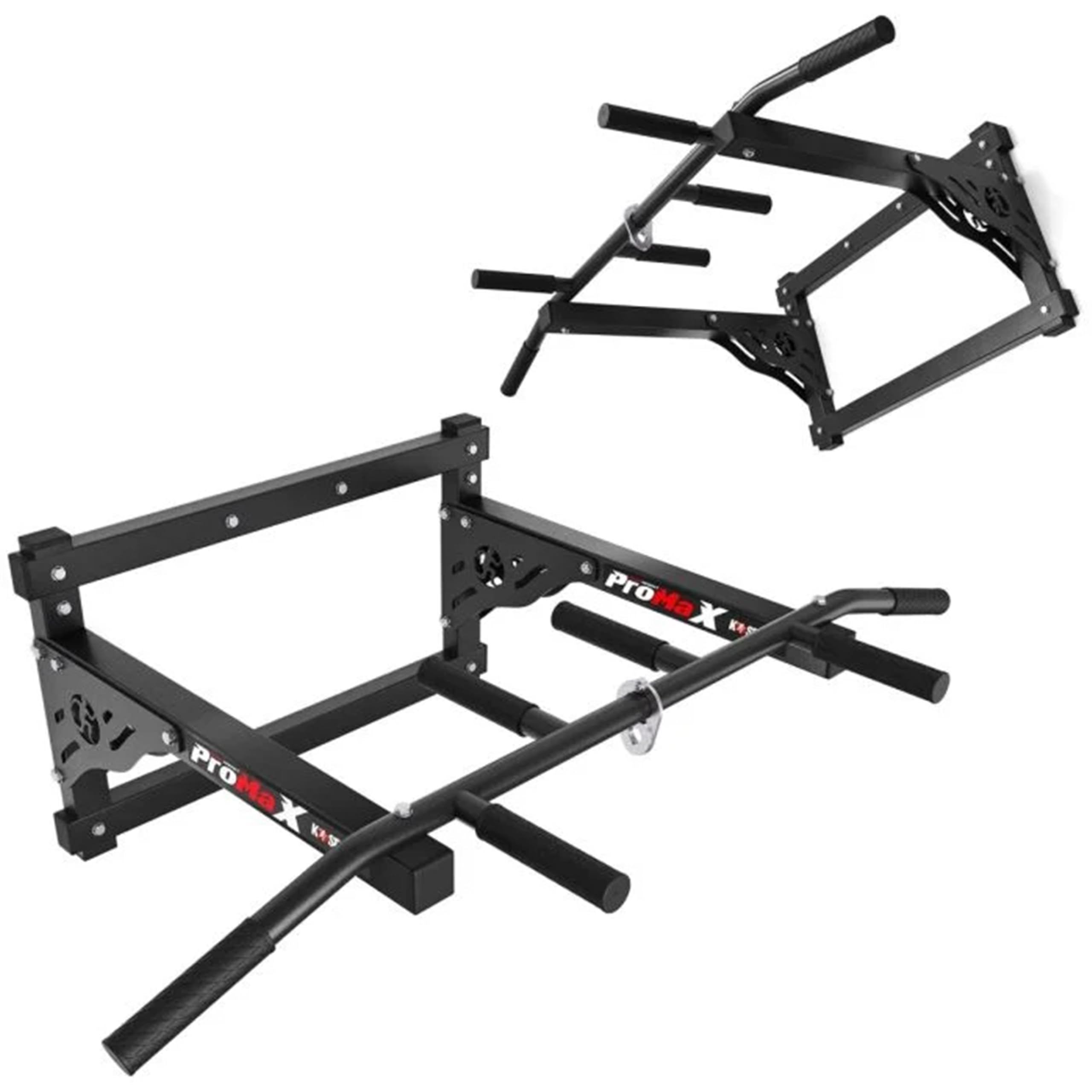 K-Sport Pull Up Wall Mounted Chin Up Bar with Punch Bag & Resistance Band Training Hook | Heavy Duty 150kg / 330lbs Capacity Professional Home Indoor & Outdoor Fitness & Exercise Gym Bracket