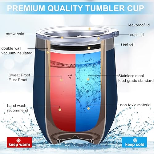 Miniatura 8 de Regalos de agradecimiento para compañeros de trabajo que dejan la despedida, regalos de agradecimiento con vaso de vino de 12 onzas con texto en