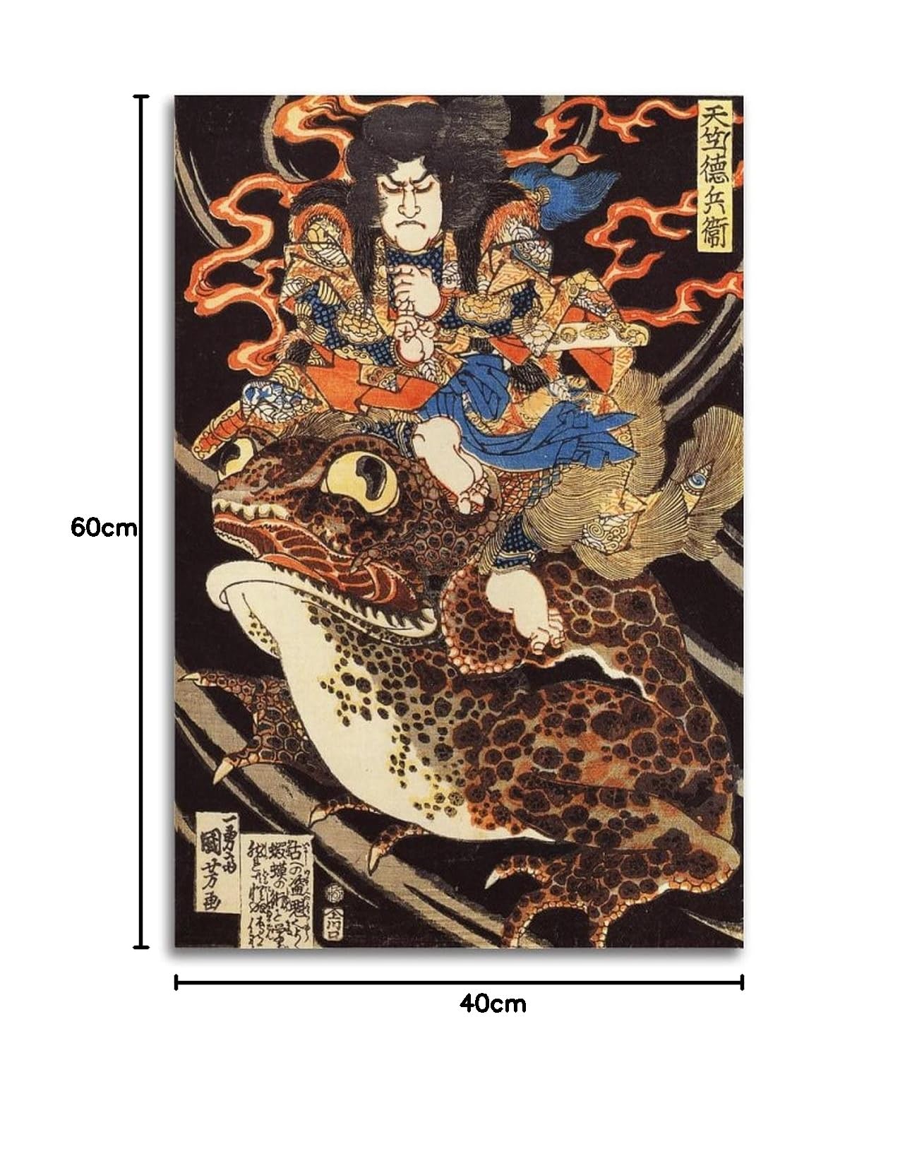 Amazon.co.jp: 歌川国芳画家の作品 -（大ガマに乗る天竺徳兵衛）印刷