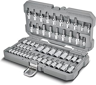 Ingersoll Rand 52-Piece Master Bit Socket Set, 1/4″, 3/8″, 1/2″ Drive – Metric & SAE Hex, Torx, Tamper-Proof, E-Torx, XZN – S2 Steel Bits – Heavy-Duty Storage Case – 752023