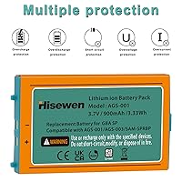Vista 3 de Gameboy Advance SP Battery, Hisewen 900mAh Li-ion GBA SP Battery Replacement for Nintendo Gameboy Advance SP with Tool Kit