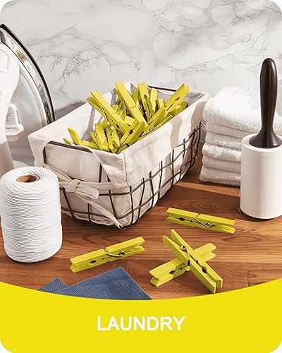 Vista 94 de Alfileres de ropa de madera para manualidades, pinzas de cierre de agarre fuerte, clips de ropa de madera de abedul, pinzas de ropa para colgar