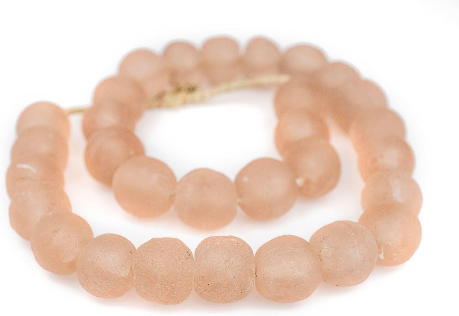 Jumbo Recycled Glass Beads, 21–25mm – African Sea Glass for Wall Hangings, Coffee Table Decor, Shelf Styling, and Home Accents – (Pink) – The Bead Chest image 3