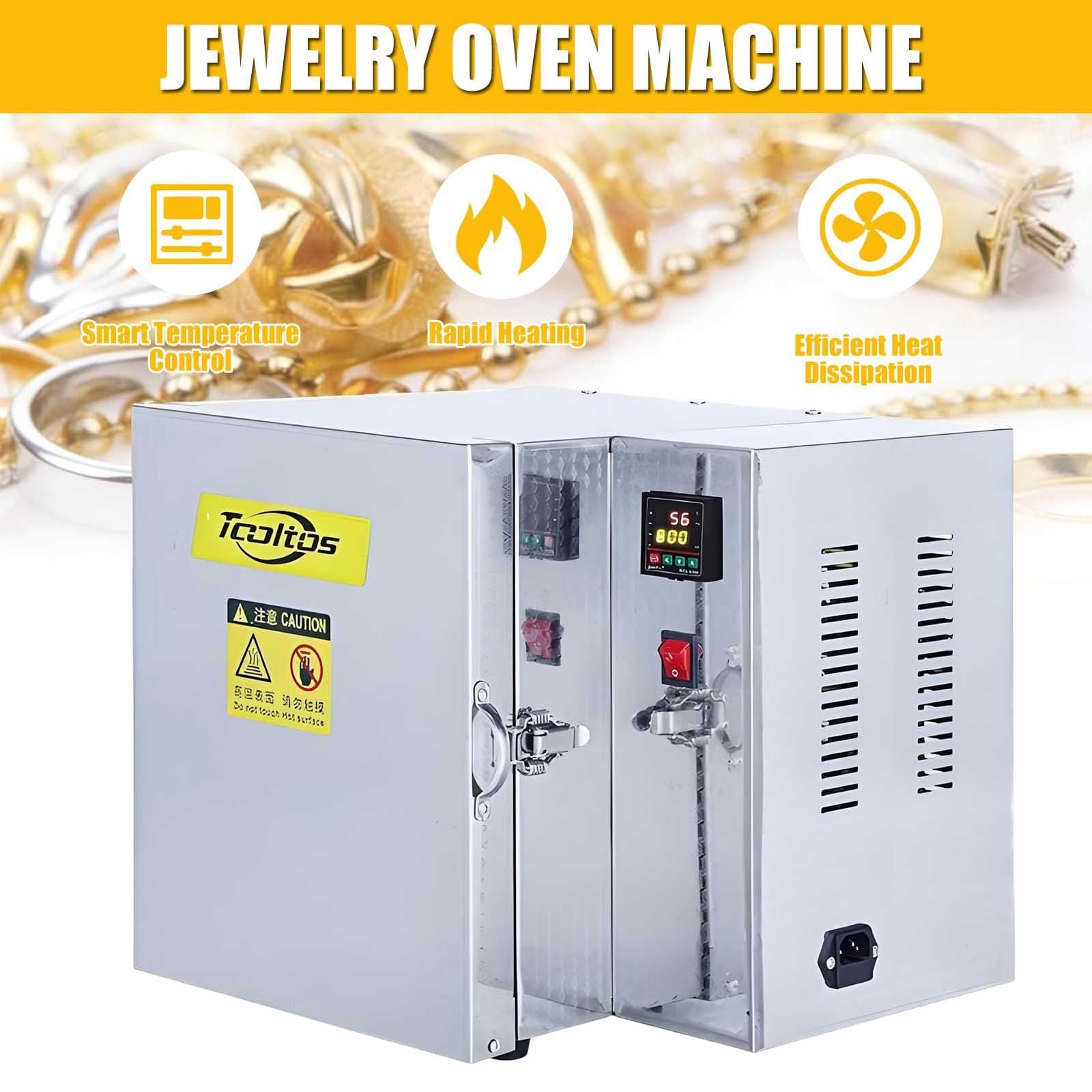 Piec do odlewania biżuterii, 1500 W, regulacja temperatury PID, piec do topienia wosku, topienia metalu i emalii, tygiel 800℃ do małego studia biżuterii, 110 V/220 V