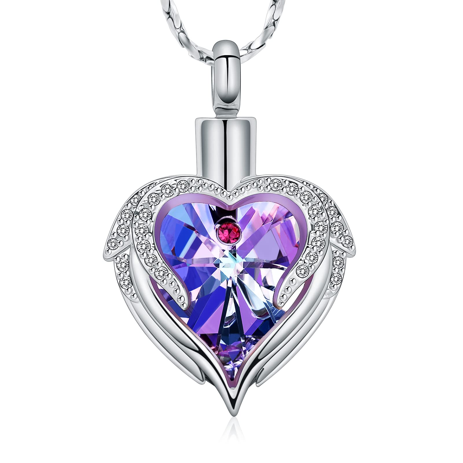 ImrsanlImrsanl Heart Urn Memorial Ash Jewelry Necklace