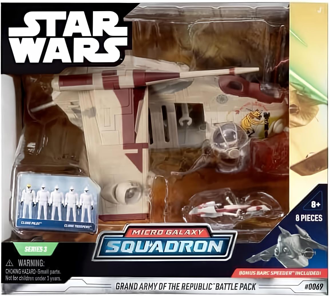 Star Wars Grand Army of The Republic Battle Pack LAAT Gunship Micro Galaxy Squadron (4 Different Versions - Randomly Selected by Seller)