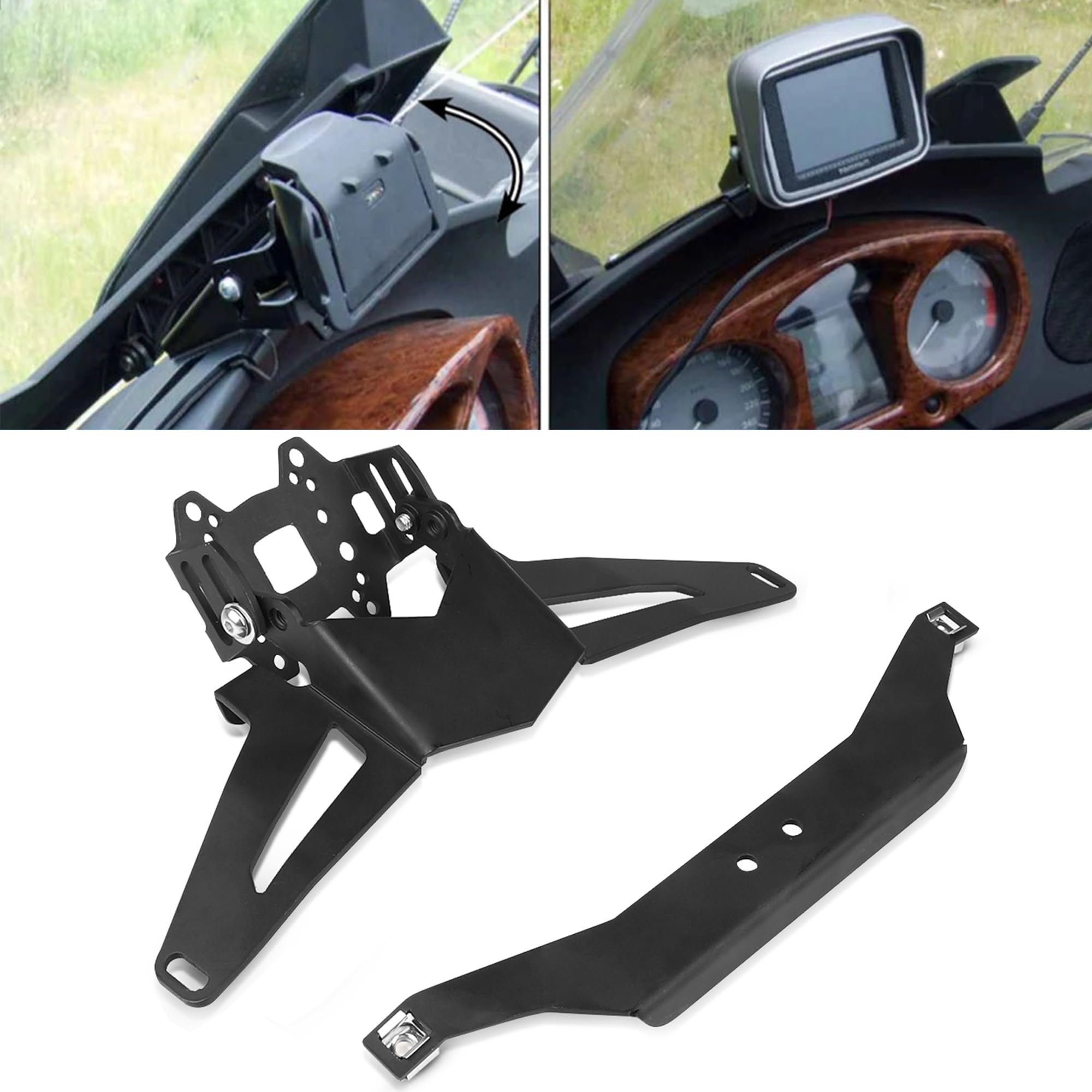 R1200RT uchwyt nawigacyjny do motocykla, uchwyt do telefonu komórkowego GPS do R1200RT R 1200 RT 2005 2006 2007 2008 2009-czarny