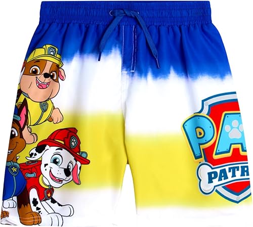 Miniatura 4 de Nickelodeon Paw Patrol Conjunto de Camiseta Protectora para Niños - 2 Piezas Chase Marshall TMNT UPF50 Camiseta de Natación y Shorts de Natación