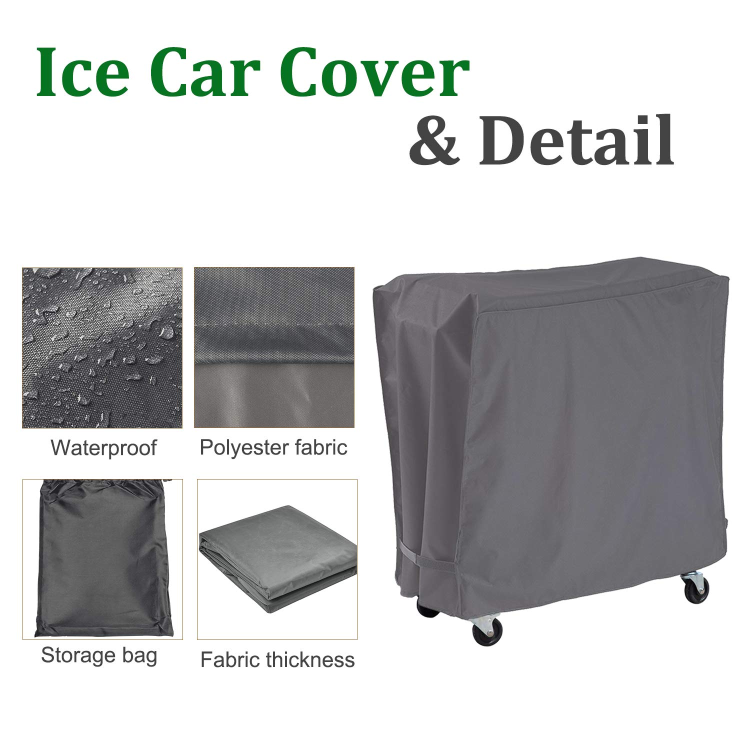 Buy Covolo Patio Cooler Cart Cover Waterproof with Coating, Fits Most