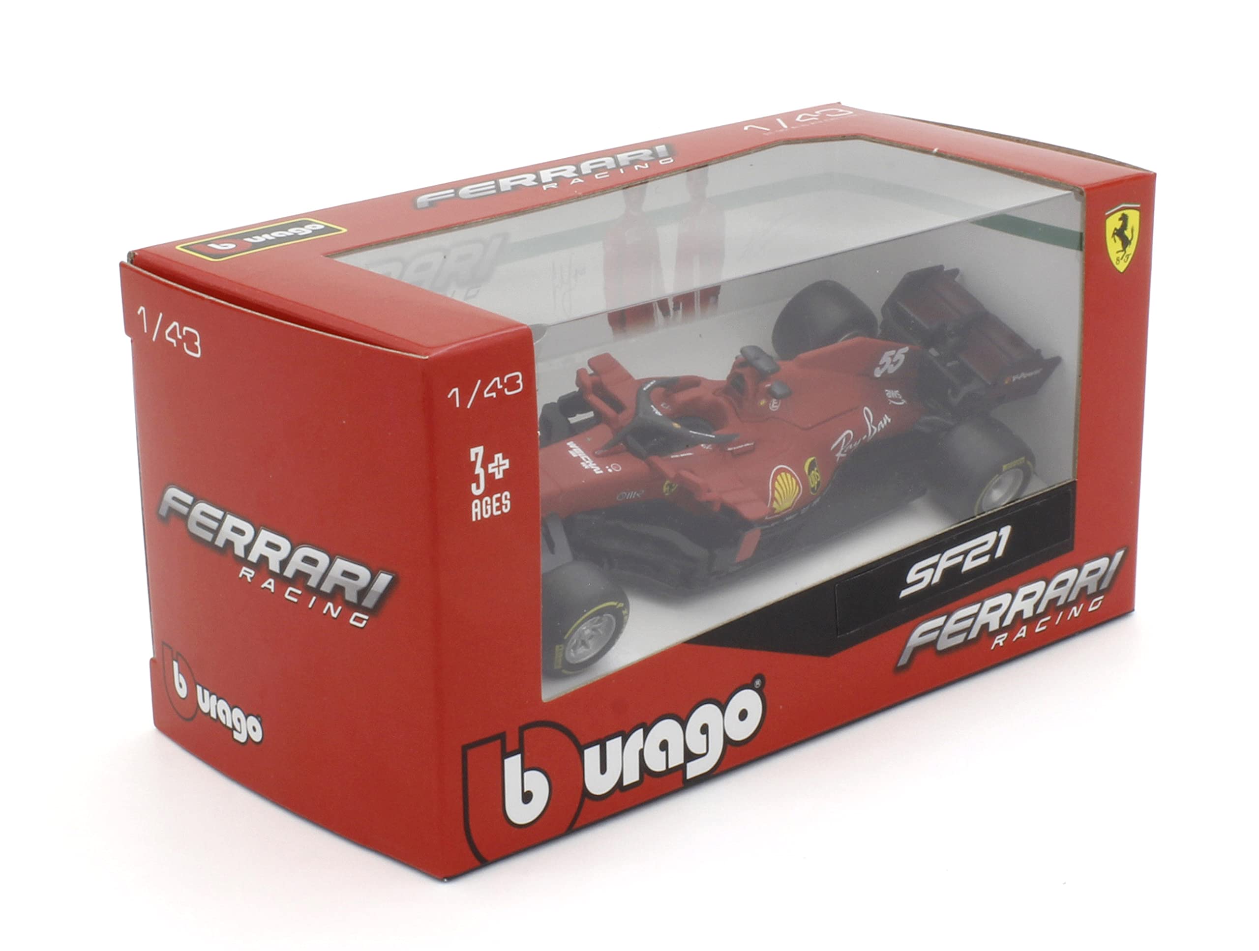 Amazon | Bburago 1/43 フェラーリ SF21 (2021) No.55 C.サインツ Jr