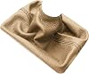 RedlineGoods gear gaiter (gaitor) compatible with Saab 9-3 2003-12. Tailor made - not universal! Genuine top-grade Italian Latte leather with Black thread