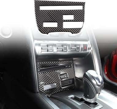 TOYCIDFG Center Control Panel Cover Trim Compatible with Nissan GTR R35 2008-2016 Carbon Fiber Interior Decoration Car Accessories Carbon Fiber