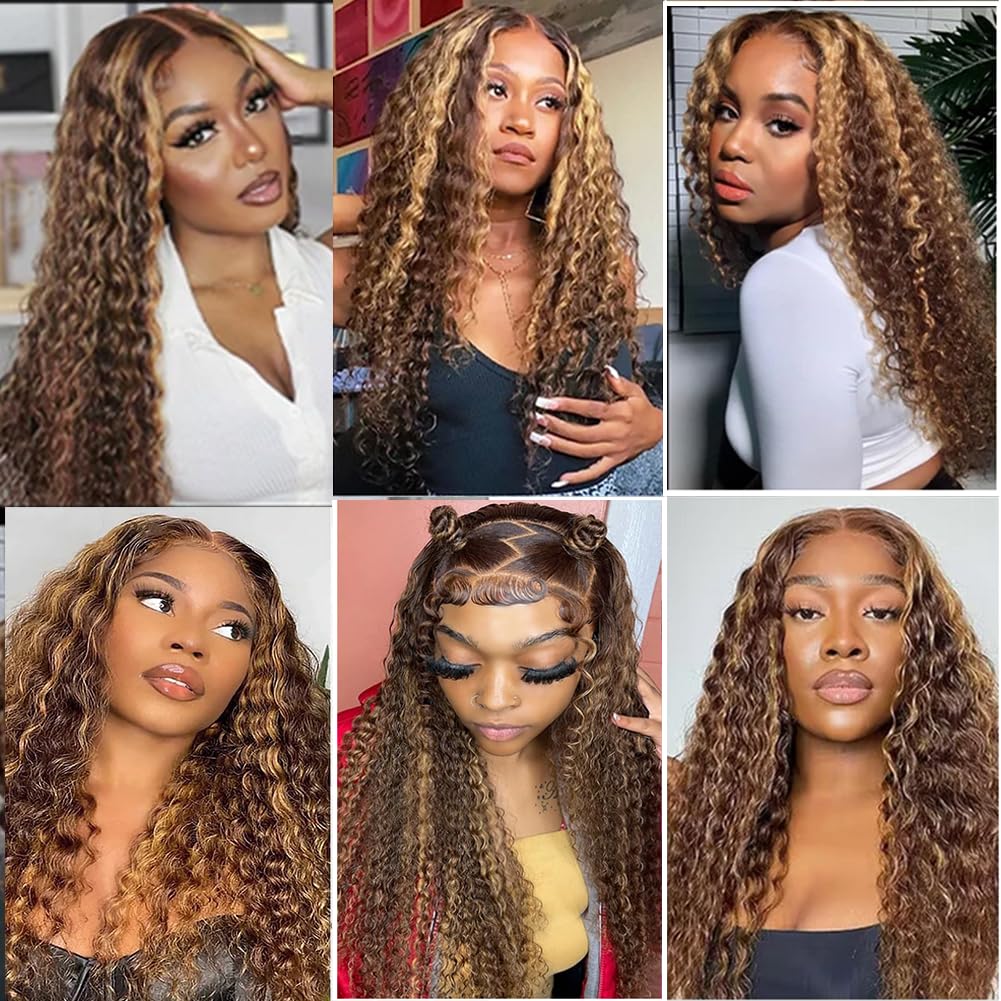 Jerry Curly Tape ins Hair Extensions Real Human Hair 22 Inch PU Tape in Hair Extensions Chocolate Brown Highlighted Caramel Blonde Curly Remy Hair Tape in Extensions