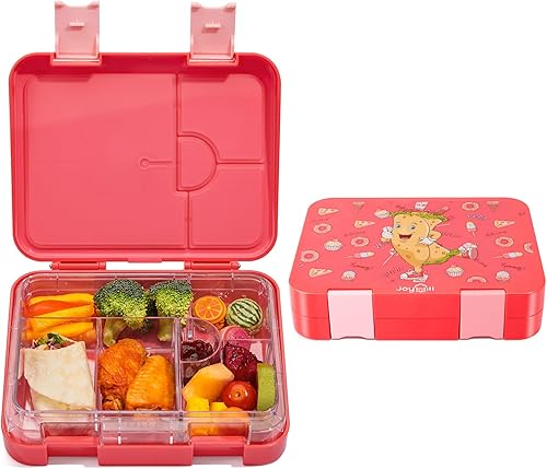 JOYHILL Lonchera para niños, lonchera Bento a prueba de fugas con 4 a 6 compartimentos, contenedores de almuerzo sin BPA Bento Box para adultos y