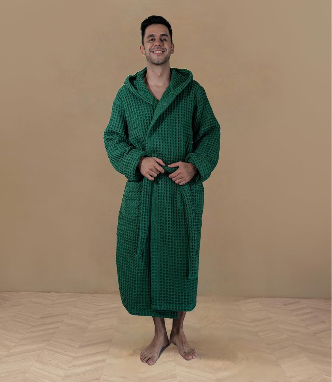 Luxury Organic Japanese Cotton Hotel & Spa Waffle Bathrobe for Men and Women (Hooded/Kimono)