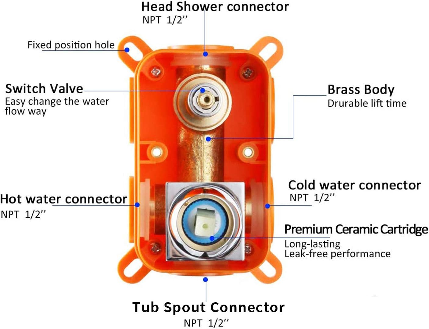 Buу 2 gеt 3 Black Shower System YBlucklly Shower Set with Tub Spout Bathroom Luxury 8 Inch Square Shower Head Rain Shower Faucet Wall Mounted Single Function Mixer Shower Trim Kit with Rough-in Valve