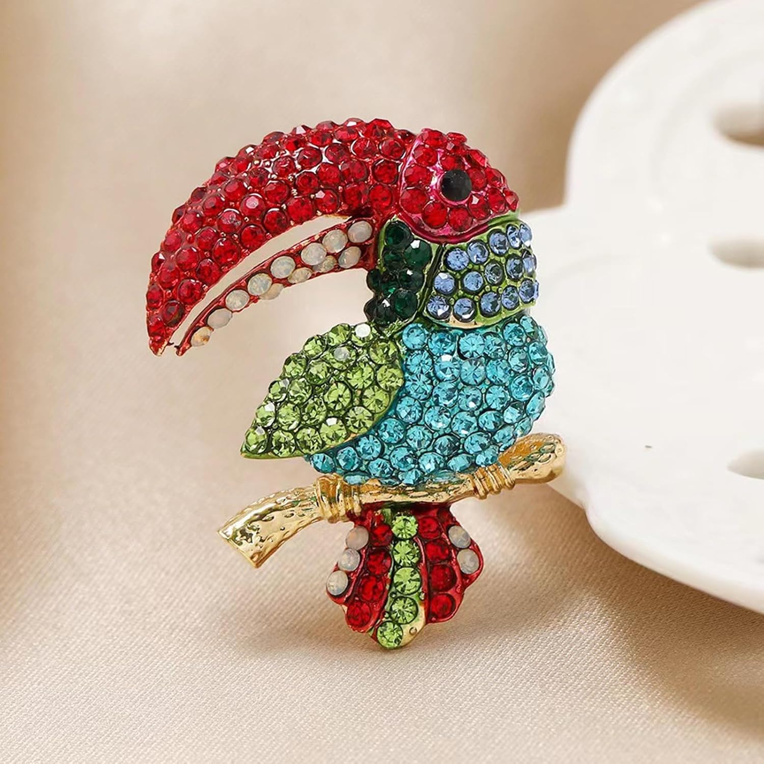 4 Pcs Colorful Parrot Brooch Pins Dress Accessories image 5