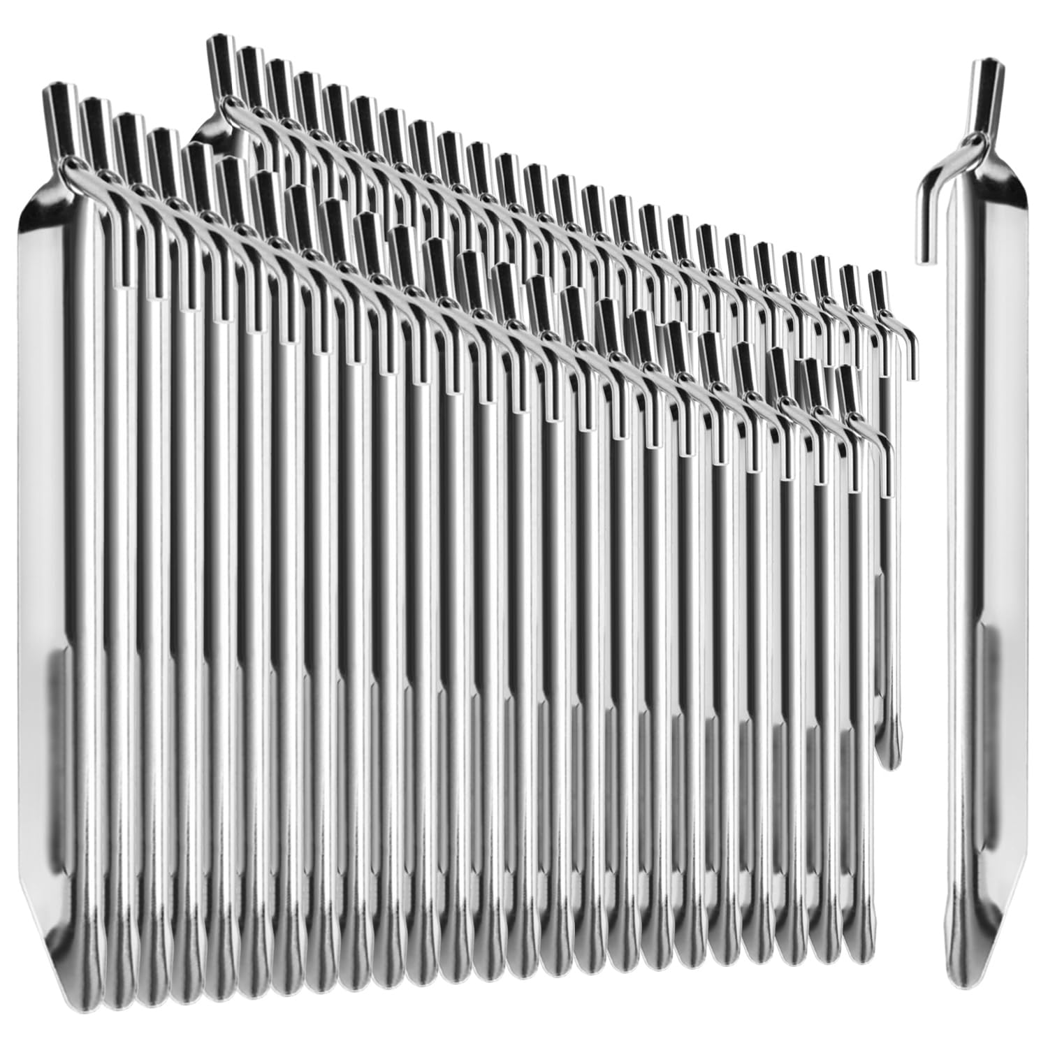 Pegs de tente en acier clous de sol de camping robustes en V 48 pièces