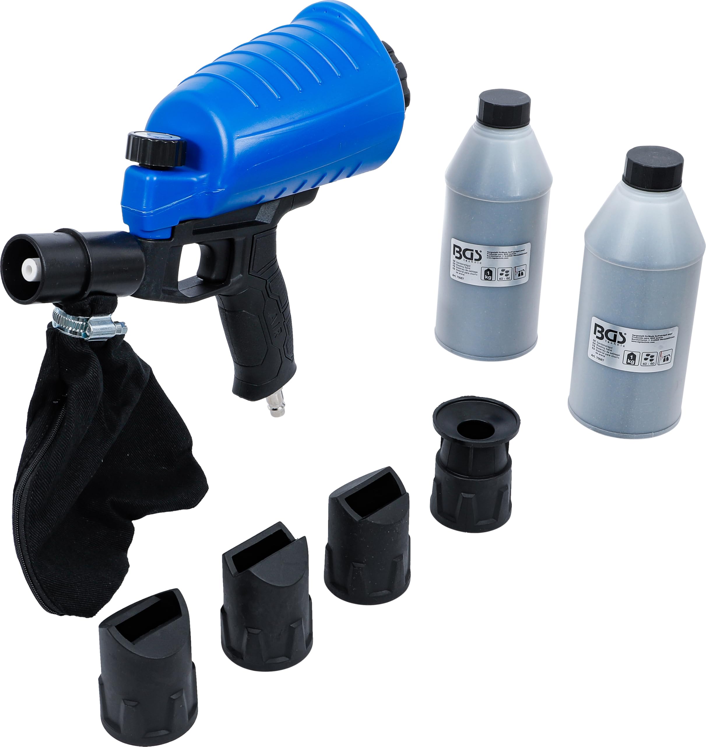 BGS 70057 | Druckluft-Sandstrahlpistole | 900 ml Tank | 3-tlg.