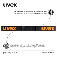 uvex Athletic CV Síszemüveg Felnőtteknek - Fekete/Kék-Narancs, Kategória 2 Szűrő, Páramentes, UV-Védelemmel, Snowboardozáshoz is 6