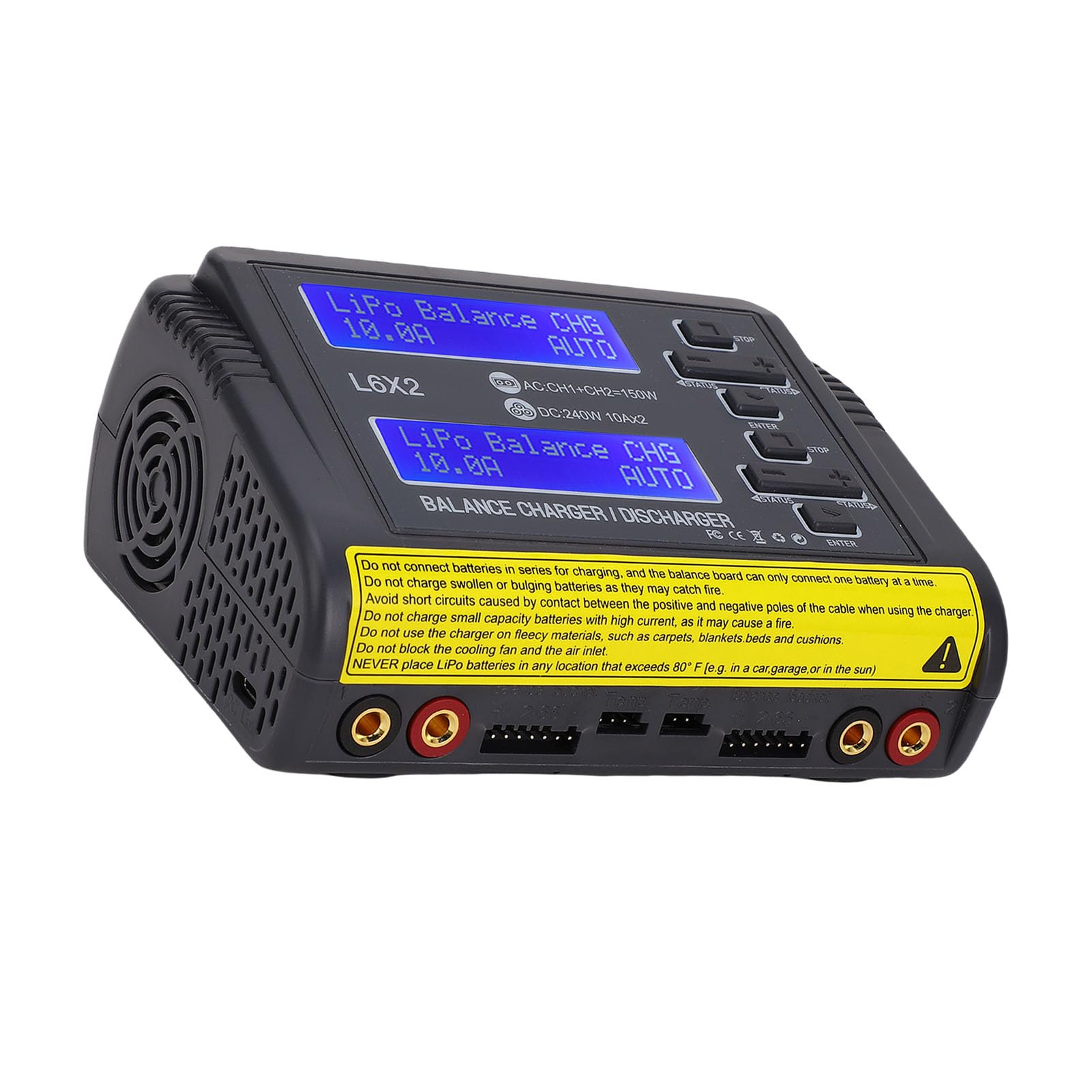 Chargeur LiPo, Double Fonction Équilibre et Décharge pour Batterie RC Avion et Modèle, Compatible Li-ion LiFe NiCd NiMH avec Prise UE pour Pilotes Drones et Passionnés Hobbies