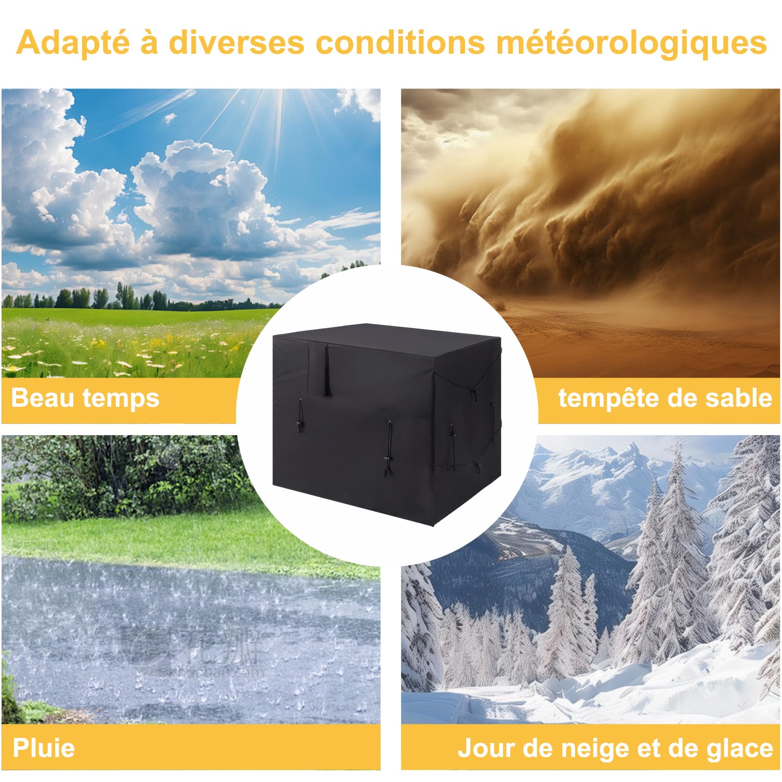 Housse de chauffage de piscine résistante aux intempéries, 210D imperméable housse de pompe à chaleur de piscine pour protéger contre les éléments hivernaux