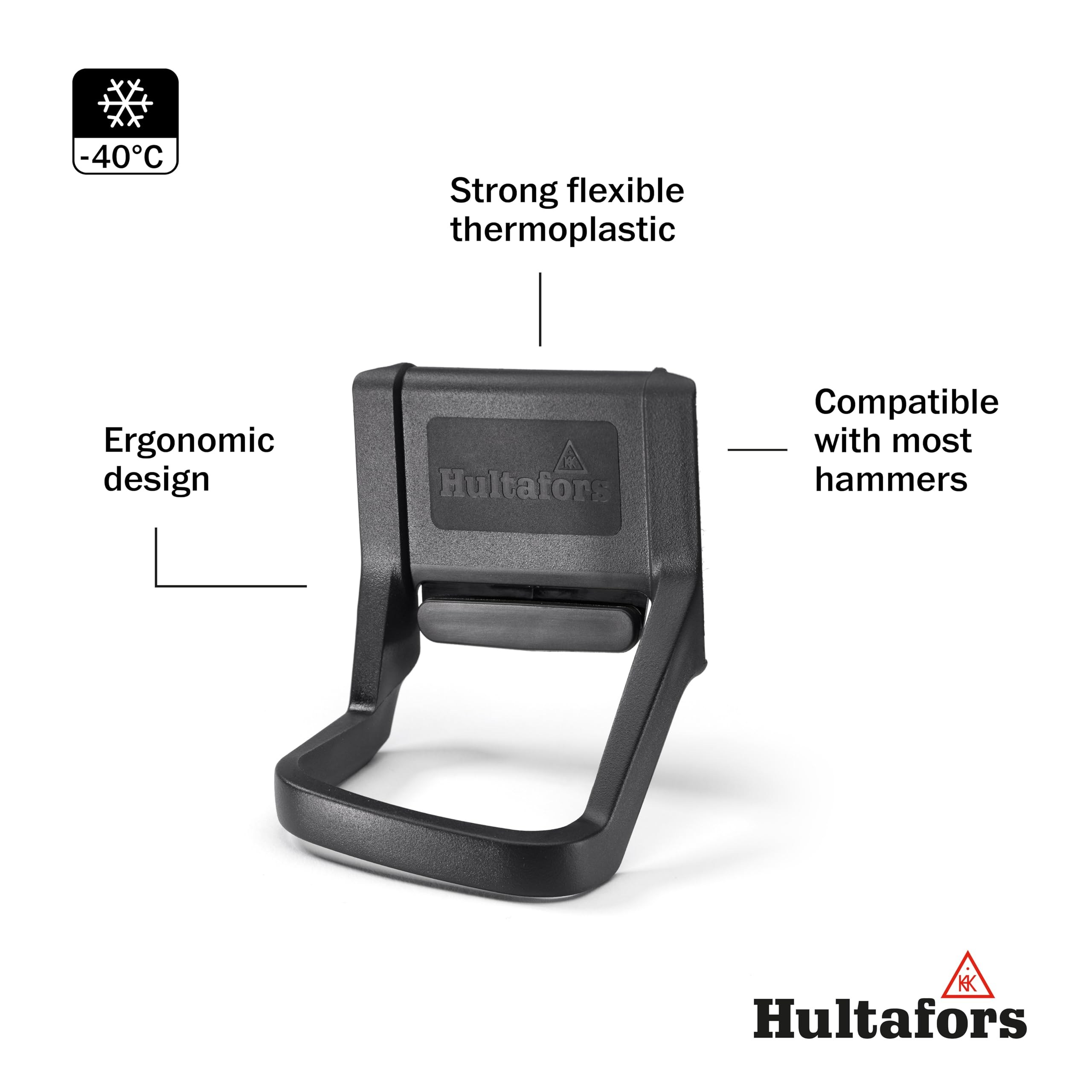 Hammer Holder for Belt from Hultafors I Ergonomically Shaped Holder Made of Robust thermoplastic I Sturdy & Lightweight Tool Holder I 592000 - Image 2
