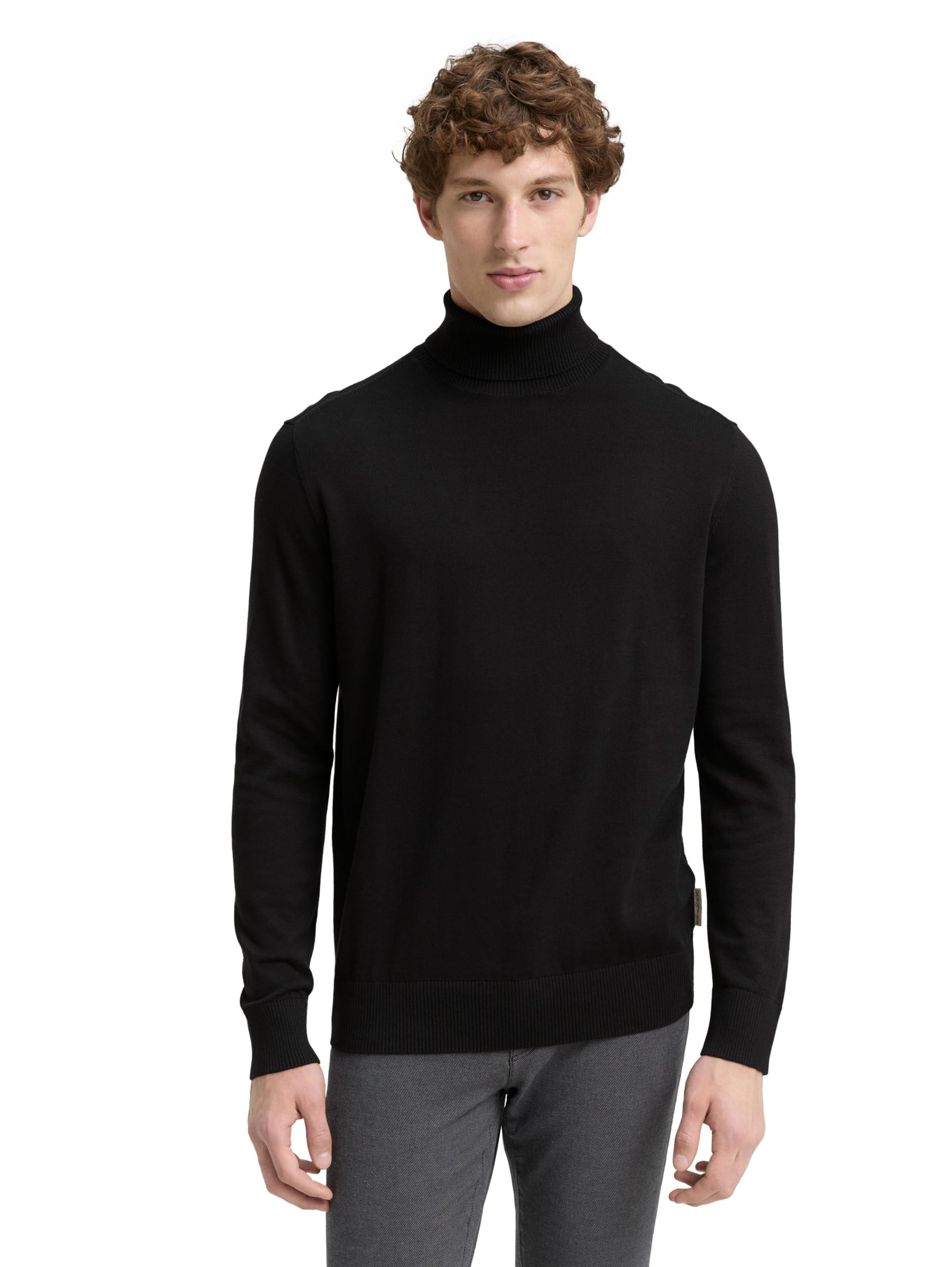 TOM TAILOR Denim Herren Rollkragenpullover aus Baumwolle