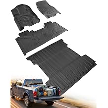 for F150 Floor Mats with Truck Bed Mat 6.5FT 2015-2025 2026 SuperCab/Extended Cab Not SuperCrew, Truck Bed Liner for Ford F150 6.5 ft, All Weather TPE Car Accessories Automotive Floor Mats