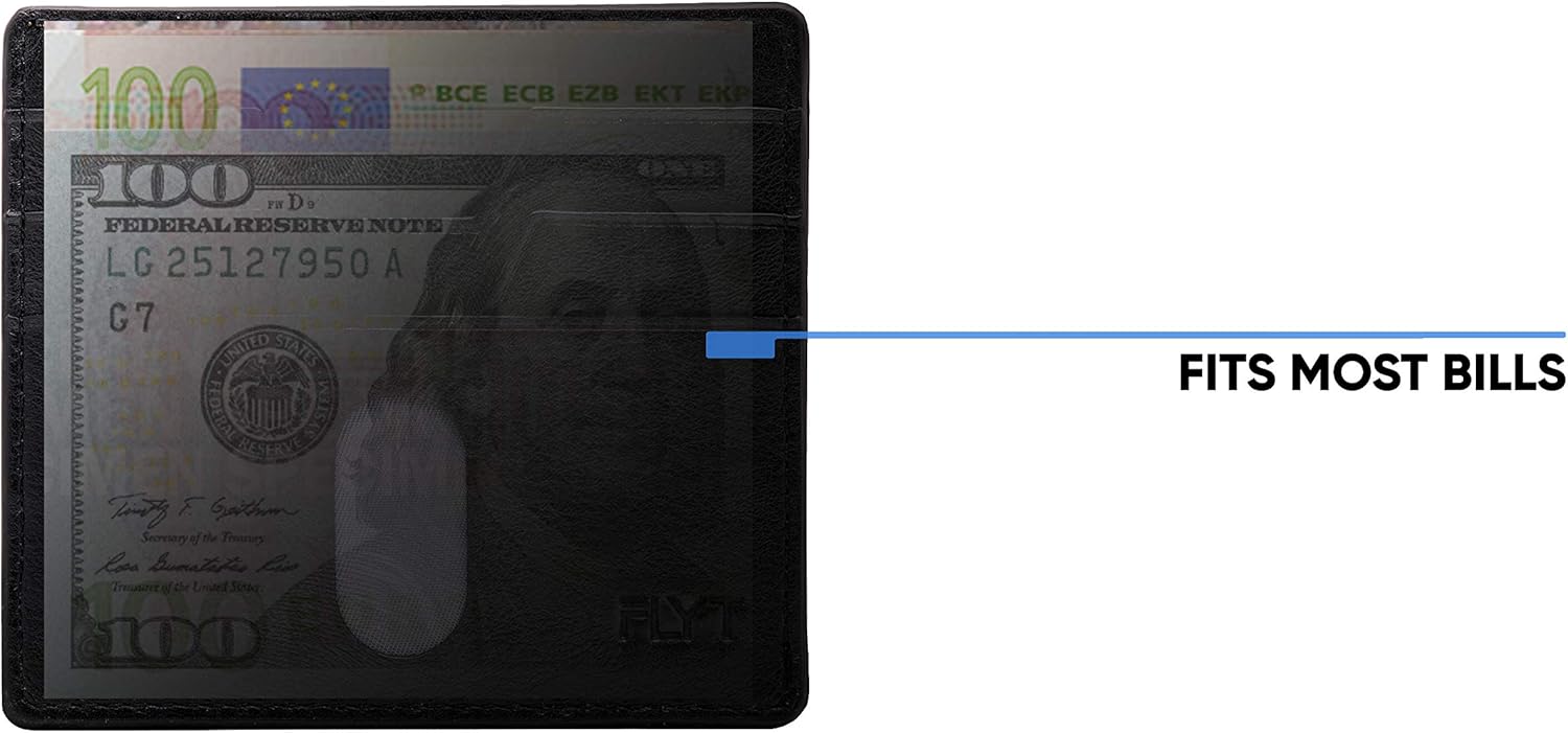 Slim Minimalist Wallet for Men. Leather RFID Blocking Front Pocket 10 Cards, Black, One Size, Minimalist - Image 6