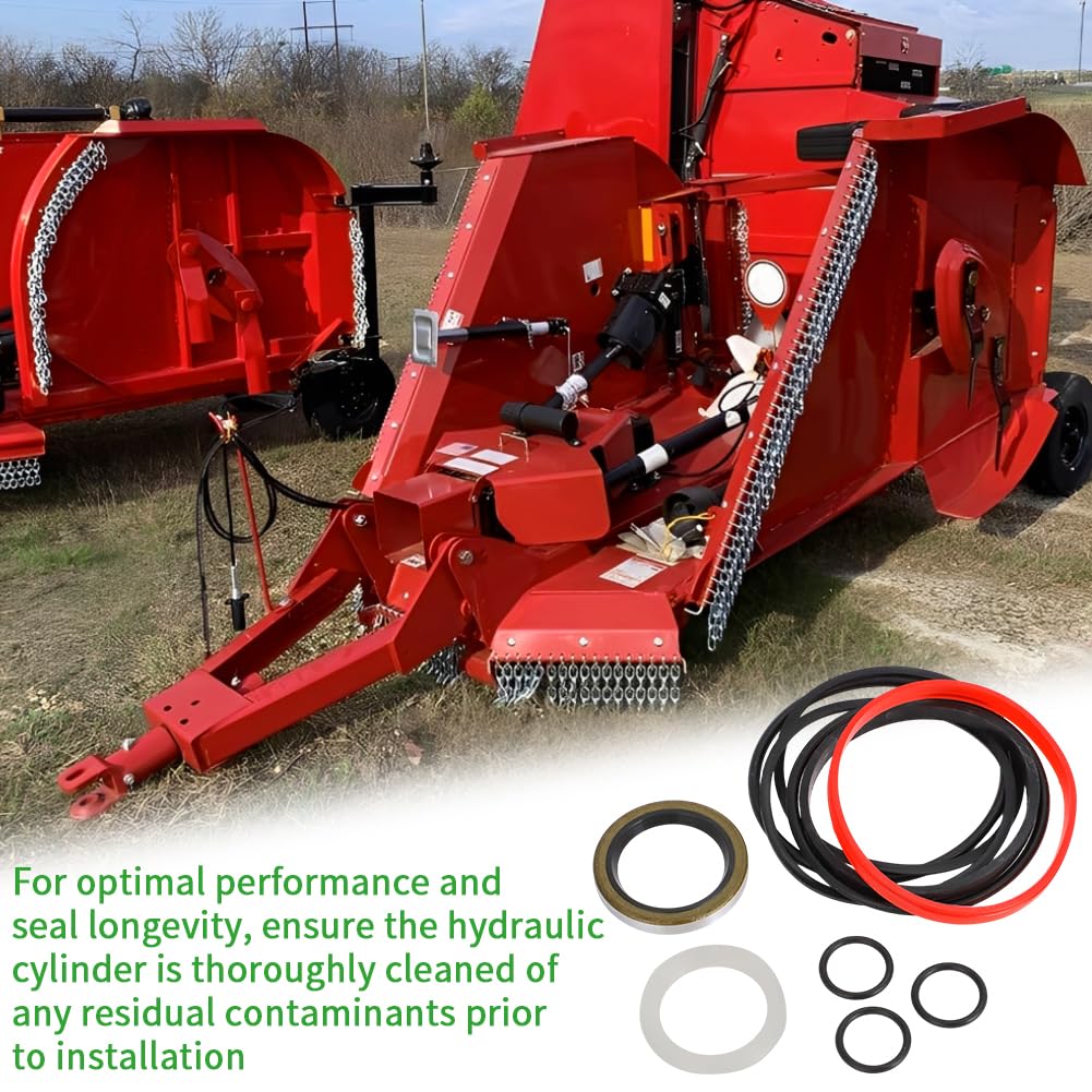 AUTOVIC Hydraulic Cylinder Seal Kit for Bush Hog Wing Fold Cylinder 3" x 12" x 1-1/4" Ram Replace for 50017622