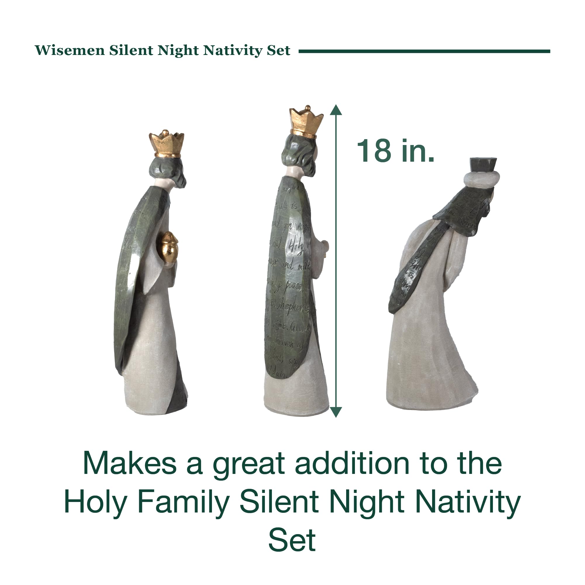Amazon.com: The Nativity Store Wisemen Silent Night Set - 18