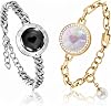 TOTWOO Touch Bracelet for Couples Vibration & Light Up Love Couples Long Distance Relationship Gift for Girlfriend Bluetooth Pairing Jewelry, One Size, Stainless Steel, No Jewelry