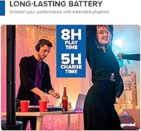 Vista 6 de Gemini Battery Powered PA System - Wireless Line Array Speakers with Subwoofer, 1000W Column Array, Built-in Mixer, 8 Hour Battery, DJ Karaoke