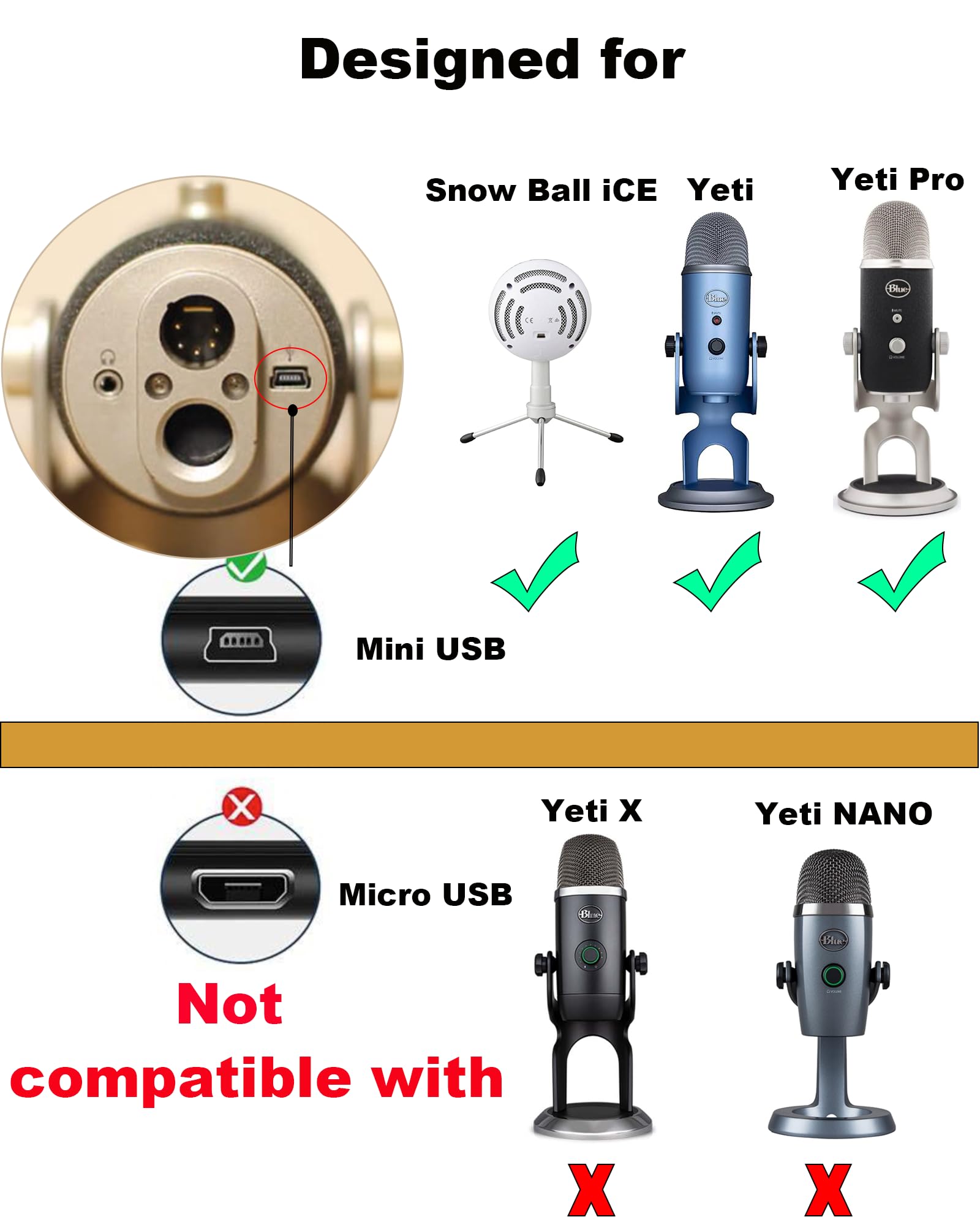 Amazon.com: FCD TRUST 10ft Blue Yeti Microphone Cord for Blue Yeti