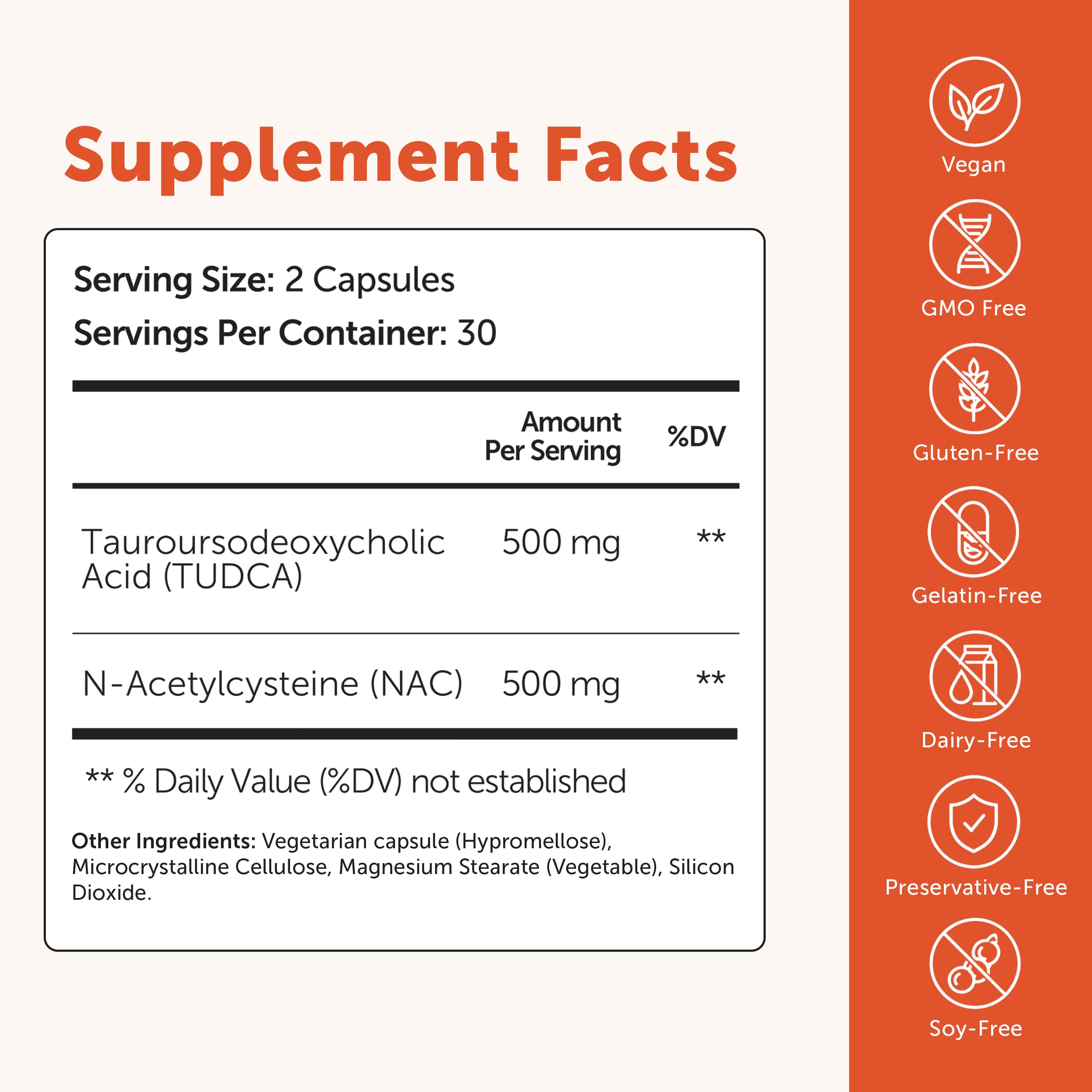 Lunakai USA Made TUDCA Supplement 500mg with NAC, 60 Capsules — Amazon image 3