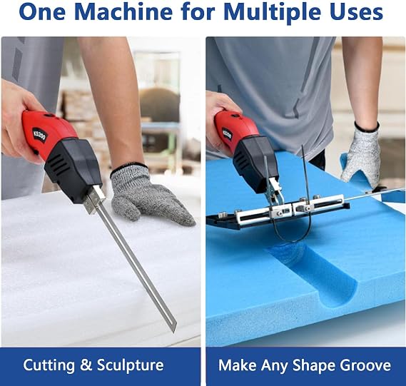 Foam Cutter,200w Foam Cutting Tool,Slotter Cutter Electric,Electric Hot Knife Styrofoam Cutter,5-8 Seconds Fast Heating,for Epp, Eps, Xps, Epe, Kt Board