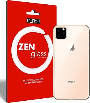 nandu I Flexible Glass Film compatible with Apple iPhone 11 Pro back I Screen Protector 9H I Smaller than the curved display
