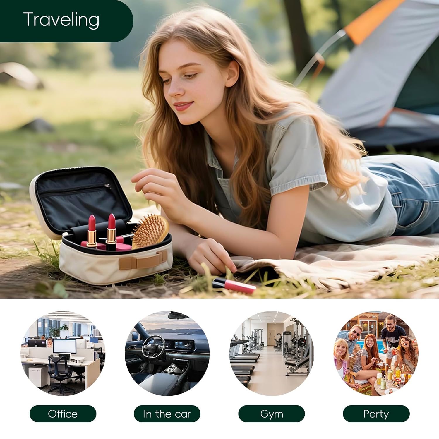 Mini Bamboo Hair Brush for Hair Growth - Detangling Scalp Massage Brush for Women, Men & Kids For All Hair Types, for Travel Small Hairbrush - Image 6